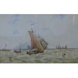 Thomas Bush Hardy (1842-1897), Congested Waters, watercolour, dated '74, 31 x 49cms, framed,