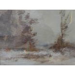 Peter Burman (b. 1950), winter landscape, oil on board, 28 x 39 cms, framed