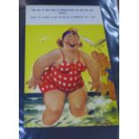 Postcards; Bamforth 'Seaside' comic postcards in album (81 no.)