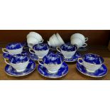 Twelve Aynsley cups and saucers, one cup a/f