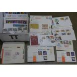 Stamps; box of worldwide first day covers