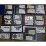A large collection of stamp first day covers in seven albums