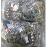 Two bags of costume jewellery