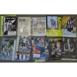 Thirty-six football programmes; Notts County home programmes, different formats from 1960 onwards