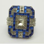 A large Art Deco style dress ring, R