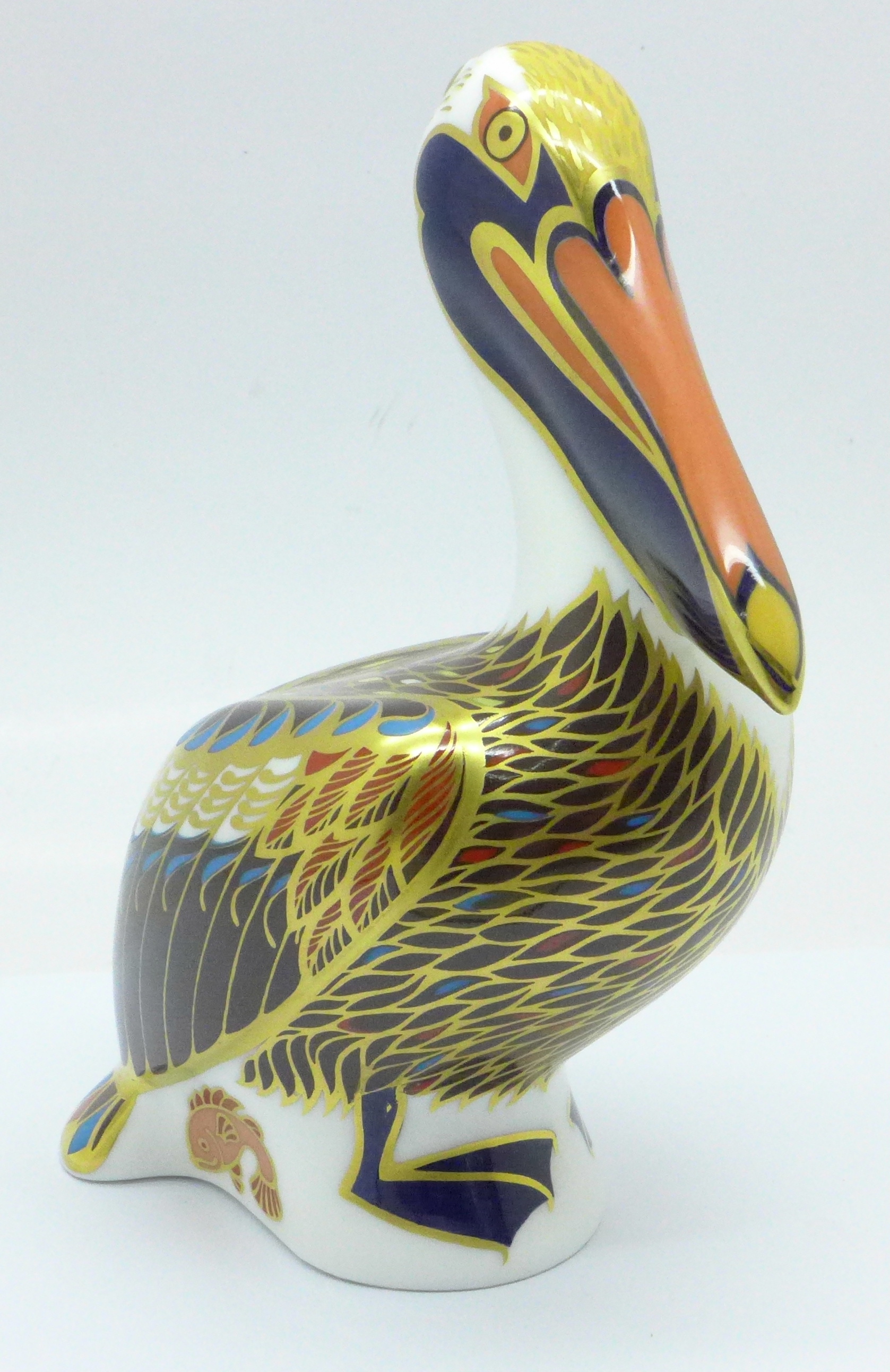 A Royal Crown Derby Hadleigh Brown Pelican paperweight, 20th Anniversary, limited edition of 500,