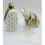A Royal Crown Derby Old Imari Polar Bear paperweight, 321 of 500, boxed and a Royal Crown Derby