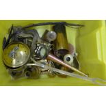 A collection of metalware including brass **PLEASE NOTE THIS LOT IS NOT ELIGIBLE FOR POSTING AND