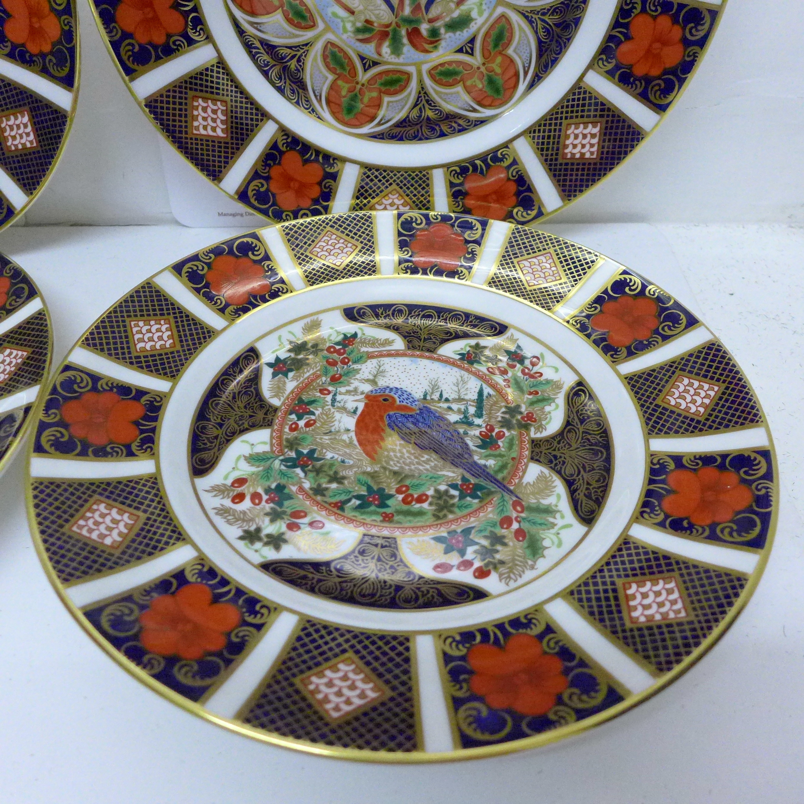 Six Royal Crown Derby Old Imari limited edition Christmas plates, 1984, 1993, 1994, 1995, 1996 and - Image 5 of 9