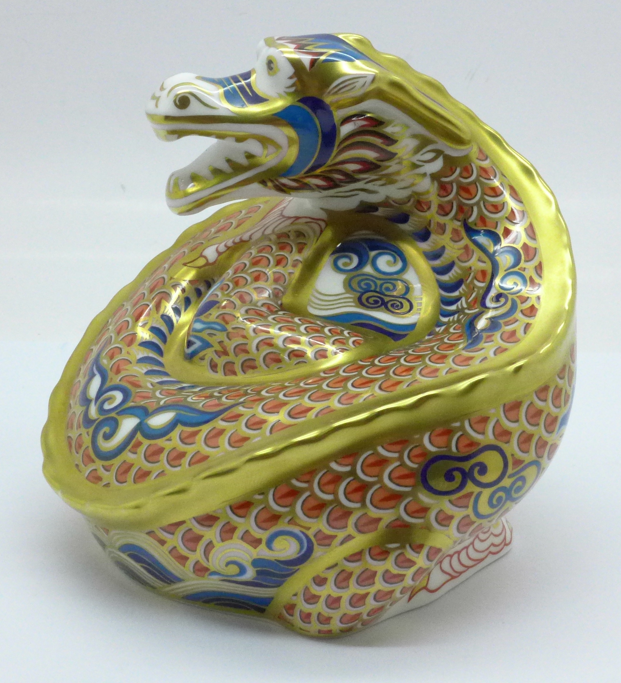 A Royal Crown Derby Dragon of Happiness paperweight, Millennium Exclusive, limited edition 11 of - Image 4 of 5