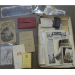 Military ephemera including 1943 Military Hygiene handbook, photographs, Royal Engineers list of