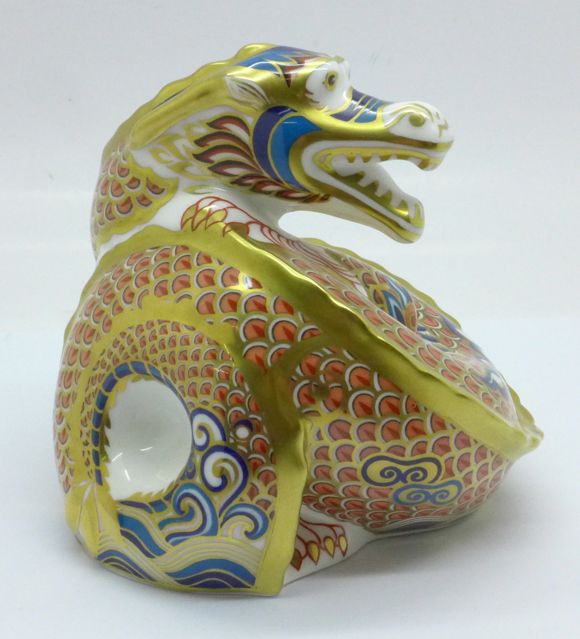 A Royal Crown Derby Dragon of Happiness paperweight, Millennium Exclusive, limited edition 11 of - Image 2 of 5