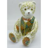 A Royal Crown Derby The Regal Goldie Bear paperweight, 146 of 1000, gold stopper, boxed and with