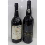 Two bottles of Port, Smith Woodhouse 2001 and Graham's 1985