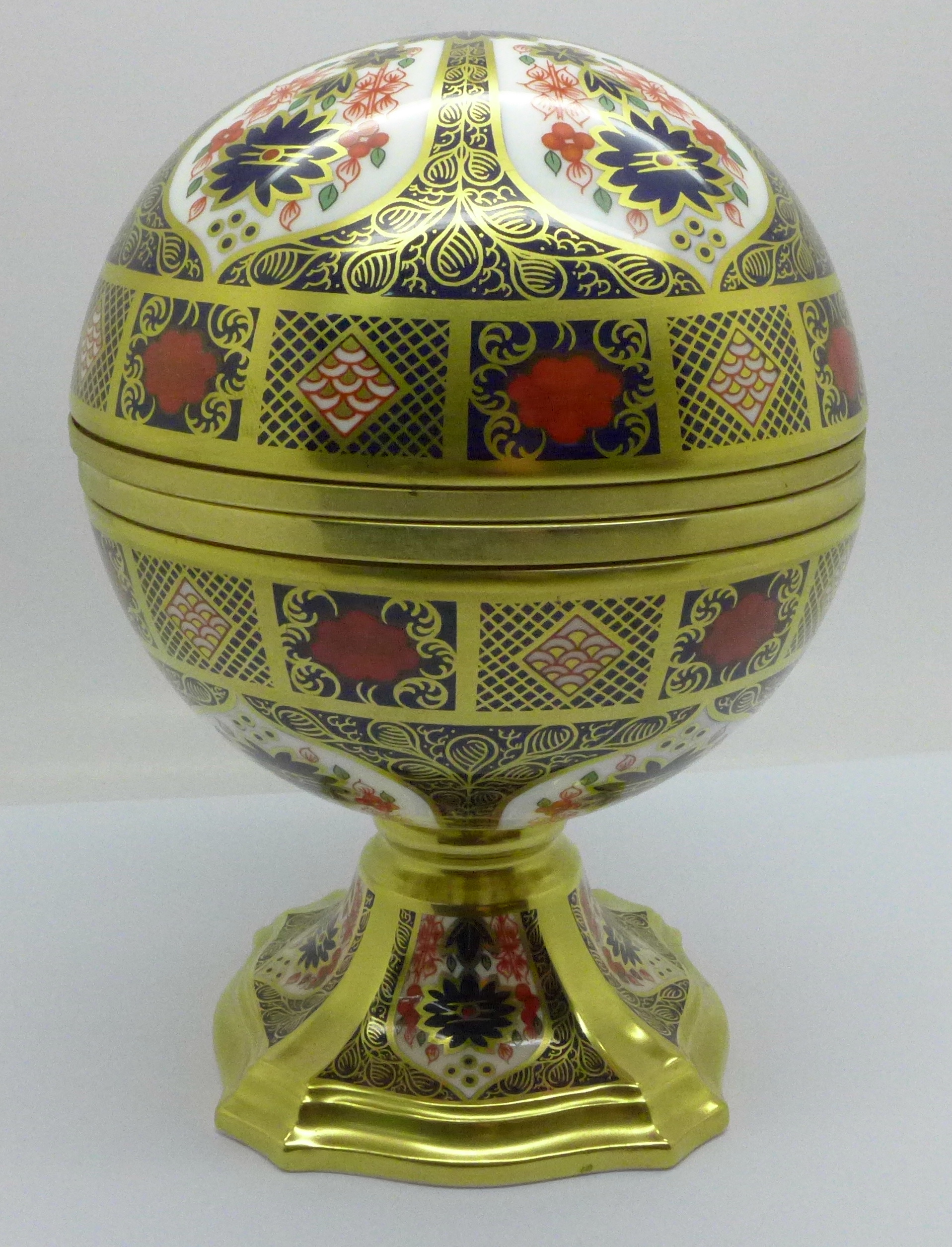 A Royal Crown Derby Millennium Globe Clock, 170 of 1000, signed by Louise Adams and F J Sinclair, - Image 4 of 11