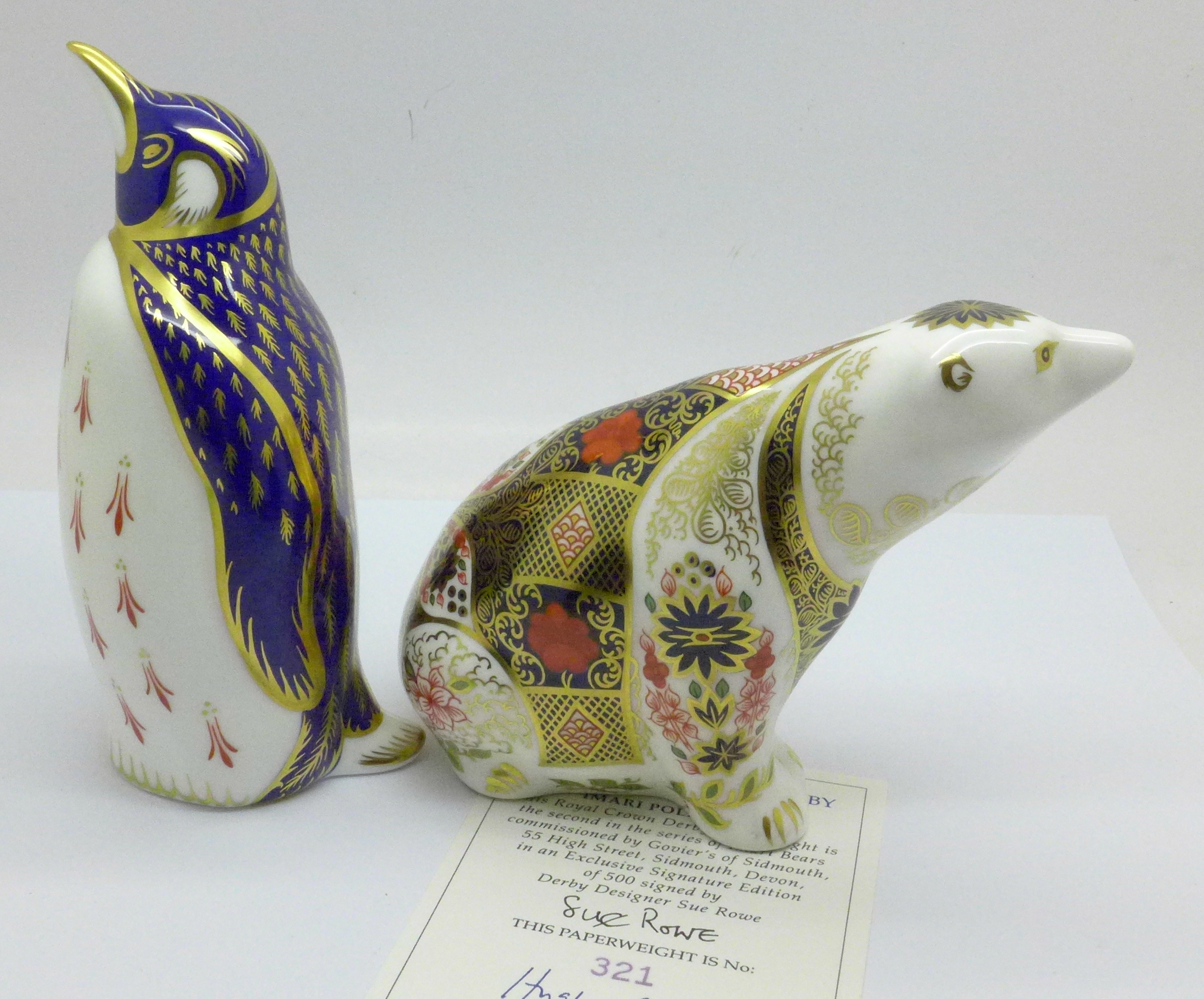 A Royal Crown Derby Old Imari Polar Bear paperweight, 321 of 500, boxed and a Royal Crown Derby - Image 4 of 7