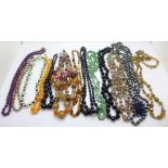 Vintage bead necklaces