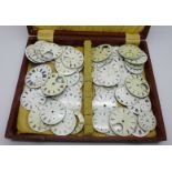 A collection of pocket watch dials