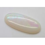 An unmounted opal, over 22ct weight, 38mm x 16mm