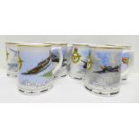 A set of six RAF china tankards, Danbury Mint