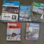 A collection of railway related publications, 1960's, Railway World, Railway Magazine, Modern
