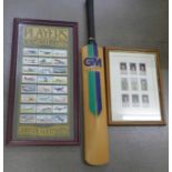 A Gunn & Moore signed cricket bat, Richard Hadlee, Nottinghamshire, Canterbury and New Zealand