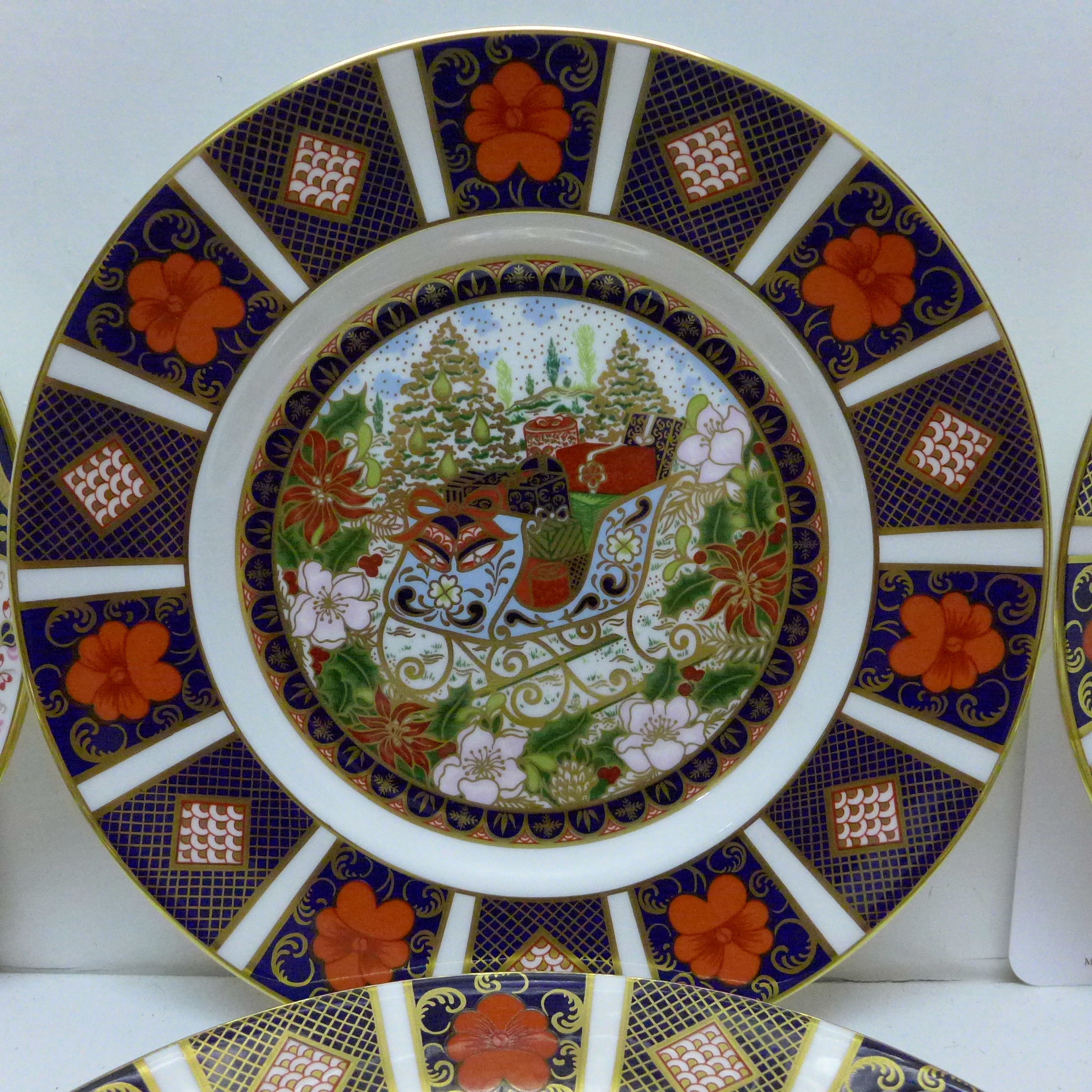 Six Royal Crown Derby Old Imari limited edition Christmas plates, 1984, 1993, 1994, 1995, 1996 and - Image 3 of 9