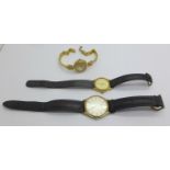 A lady's Citizen quartz wristwatch, a gentleman's Pulsar wristwatch and one other lady's wristwatch
