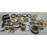 A collection of costume bangles and bracelets