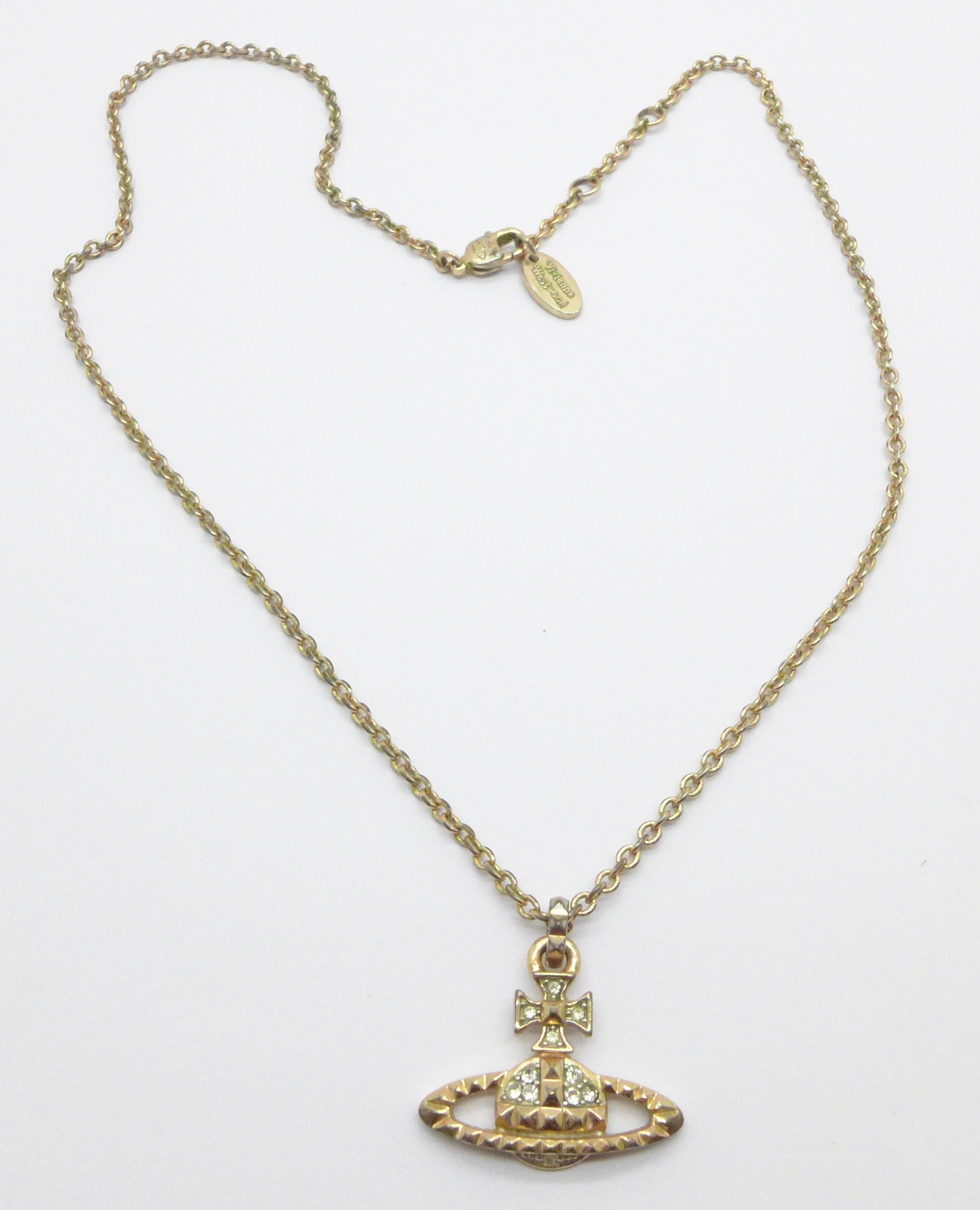 A Vivienne Westwood necklace, (pendant worn)