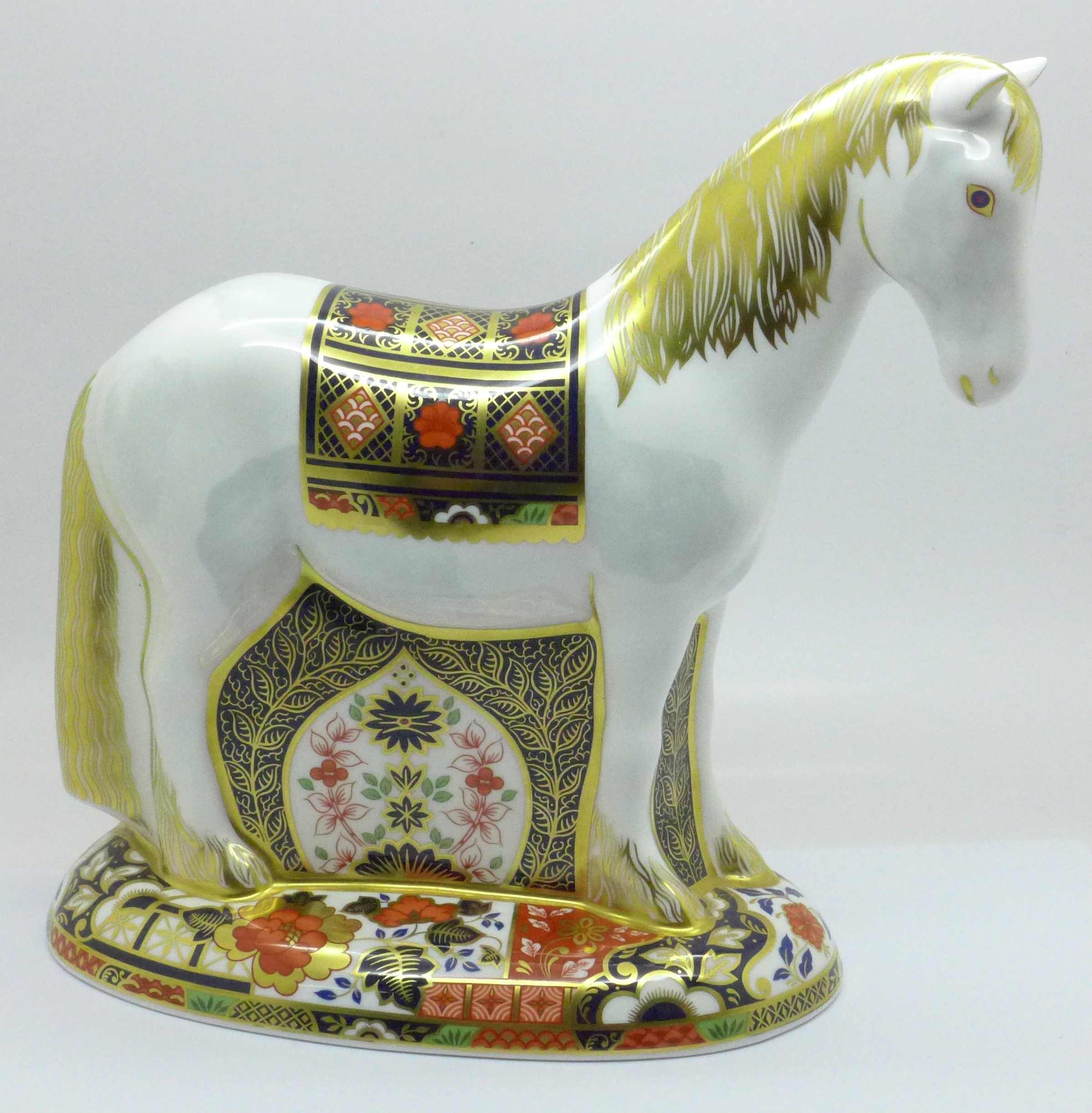 A Royal Crown Derby paperweight, Sinclairs Appleby Mare, 562 of 1500, boxed, with certificate and