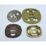 Four Japanese Tsuba