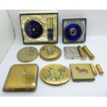 Compacts and lipsticks including Stratton