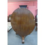 A George IV mahogany circular tilt top breakfast table, manner of Gillows, Lancaster
