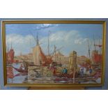 W.H. Orgill, Venetian scene, oil on canvas laid on board, framed