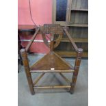 A 19th Century style carved oak Turners chair