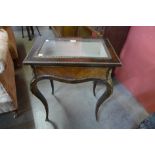 A French Louis XV style rosewood and gilt metal mounted bijouterie table