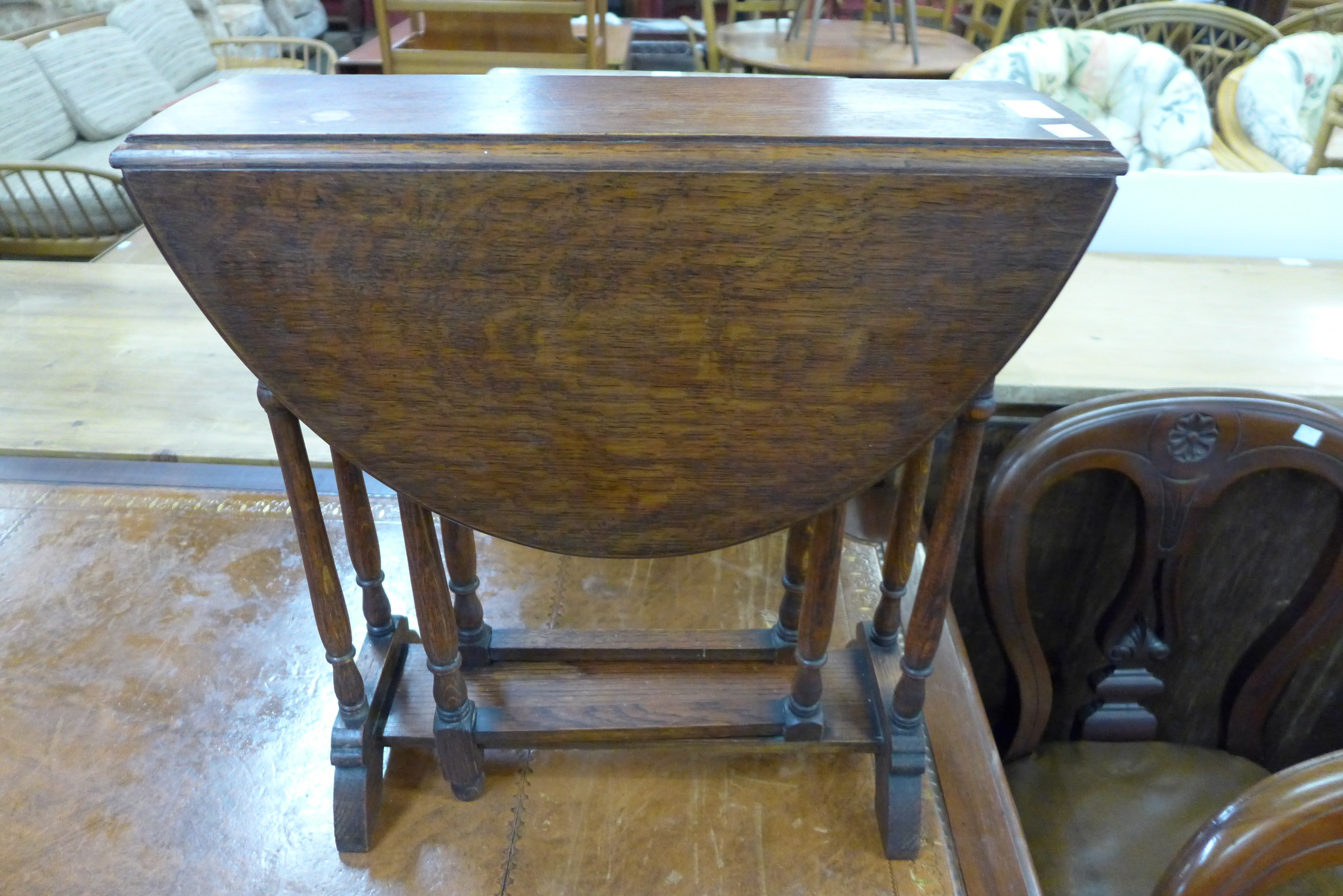 A small oak Sutherland table
