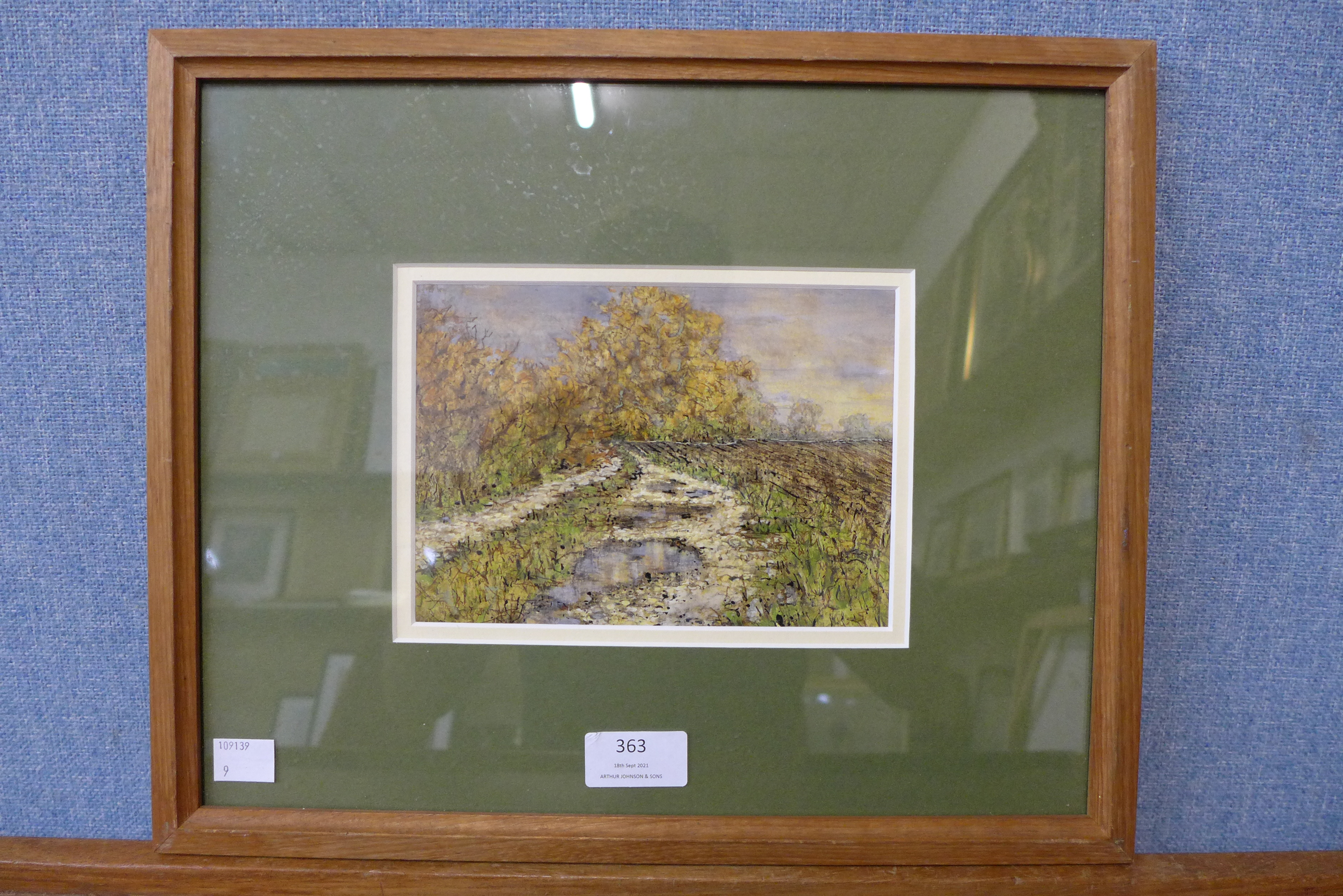 Jean Howell, Slow River, mixed media, framed - Bild 2 aus 2