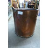 A Victorian copper and brass coal bucket