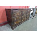 A George III oak Lancashire chest