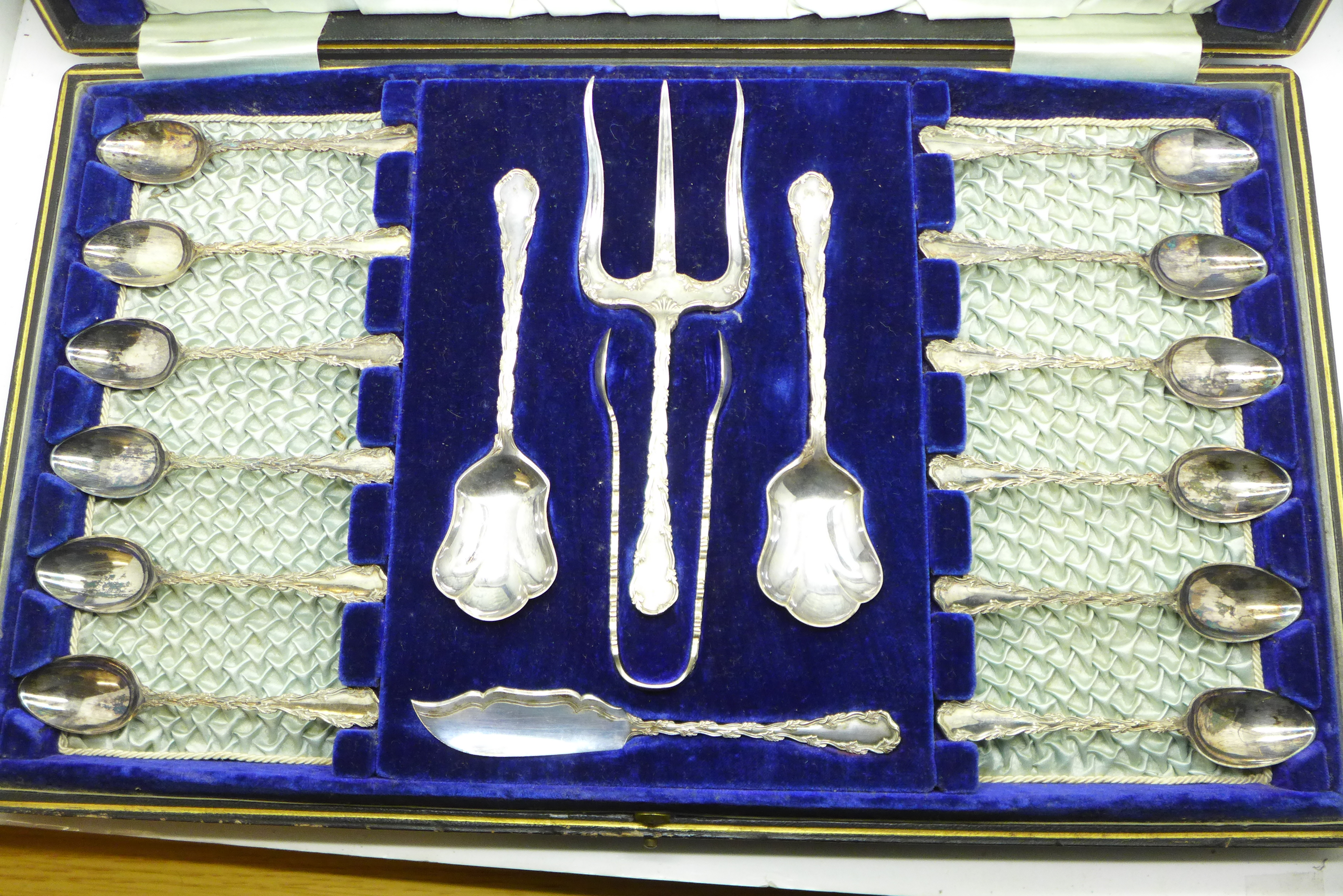 A plated spoon and server set - Image 2 of 2