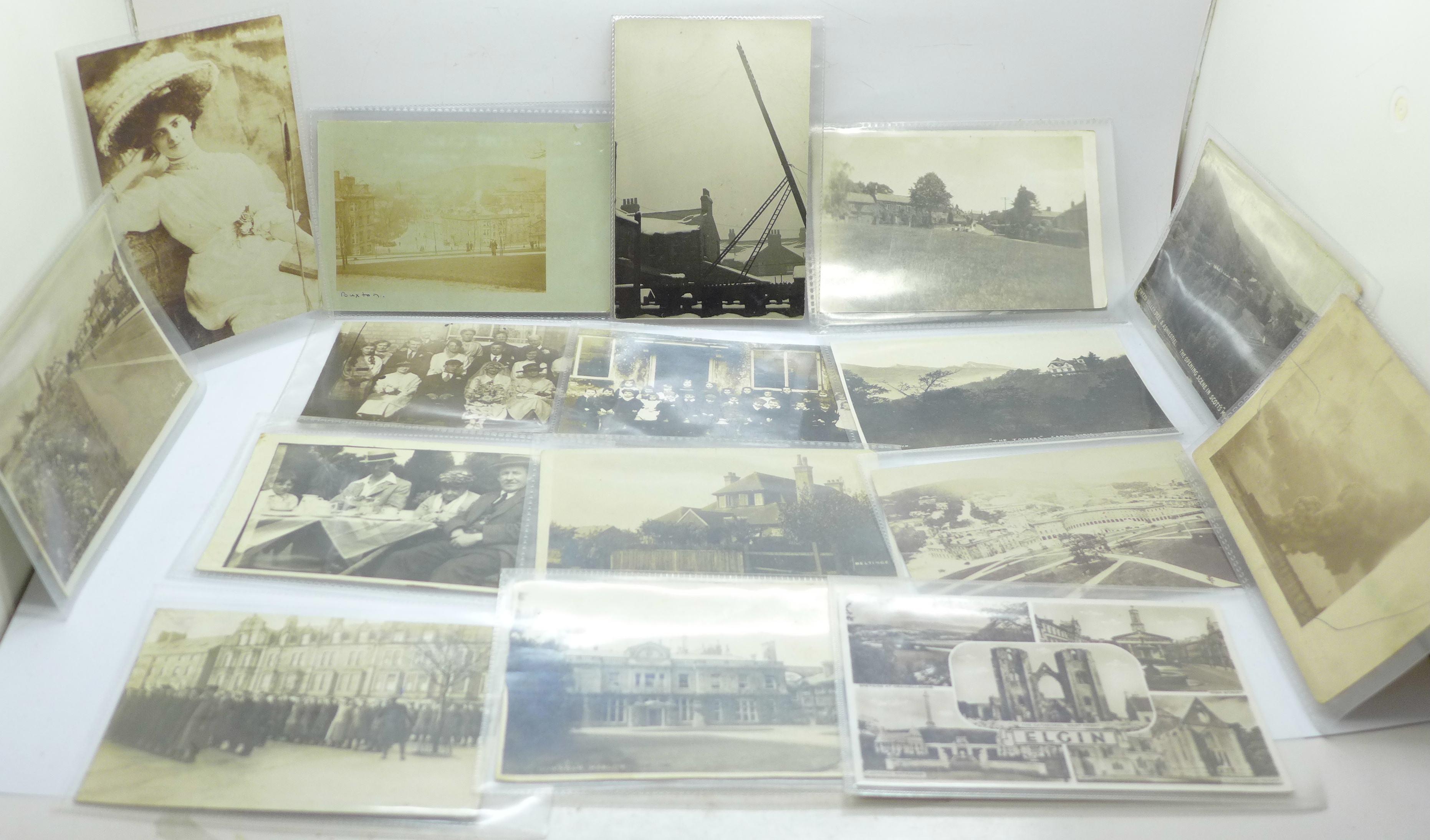 Postcards; a collection of fifty-one real photograph postcards