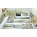 Postcards; a collection of fifty-one real photograph postcards