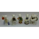 Five Royal Crown Derby Paperweights, all modelled as miniature bears, (9cm), ?Gardener Bear?, ?