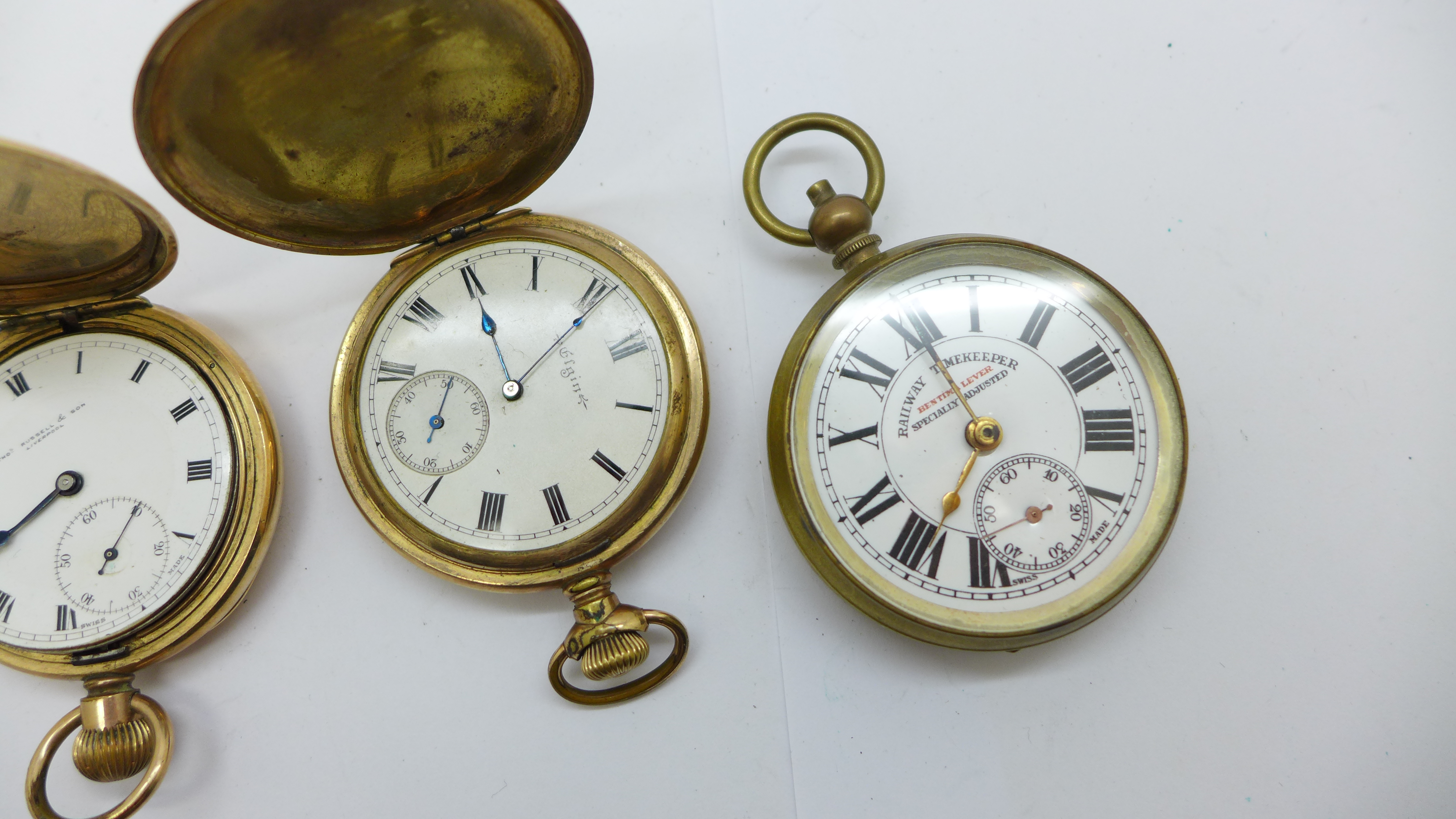 Three pocket watches including Railway Timekeeper, two a/f - Image 2 of 5