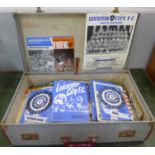 Football; a case of football programmes, mainly 1970's Leicester City related including 1969 Cup