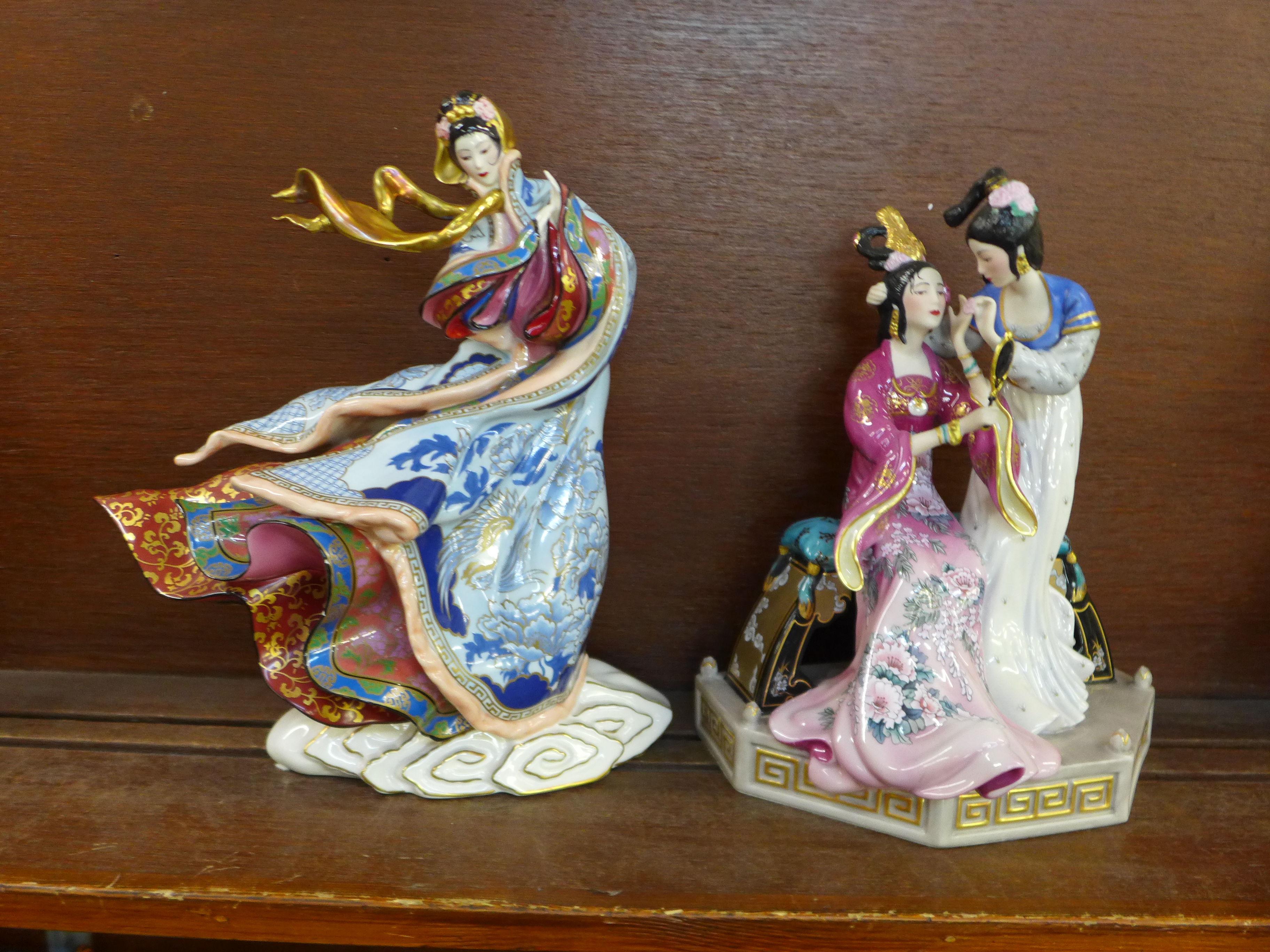 Two Franklin Mint figures, Sisters of Spring and Empress of The Snow