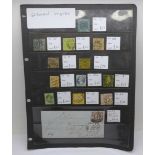 Stamps; German States on stock card, high catalogue value