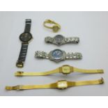 Lady's wristwatches including Swiss Army and two Anne Klein